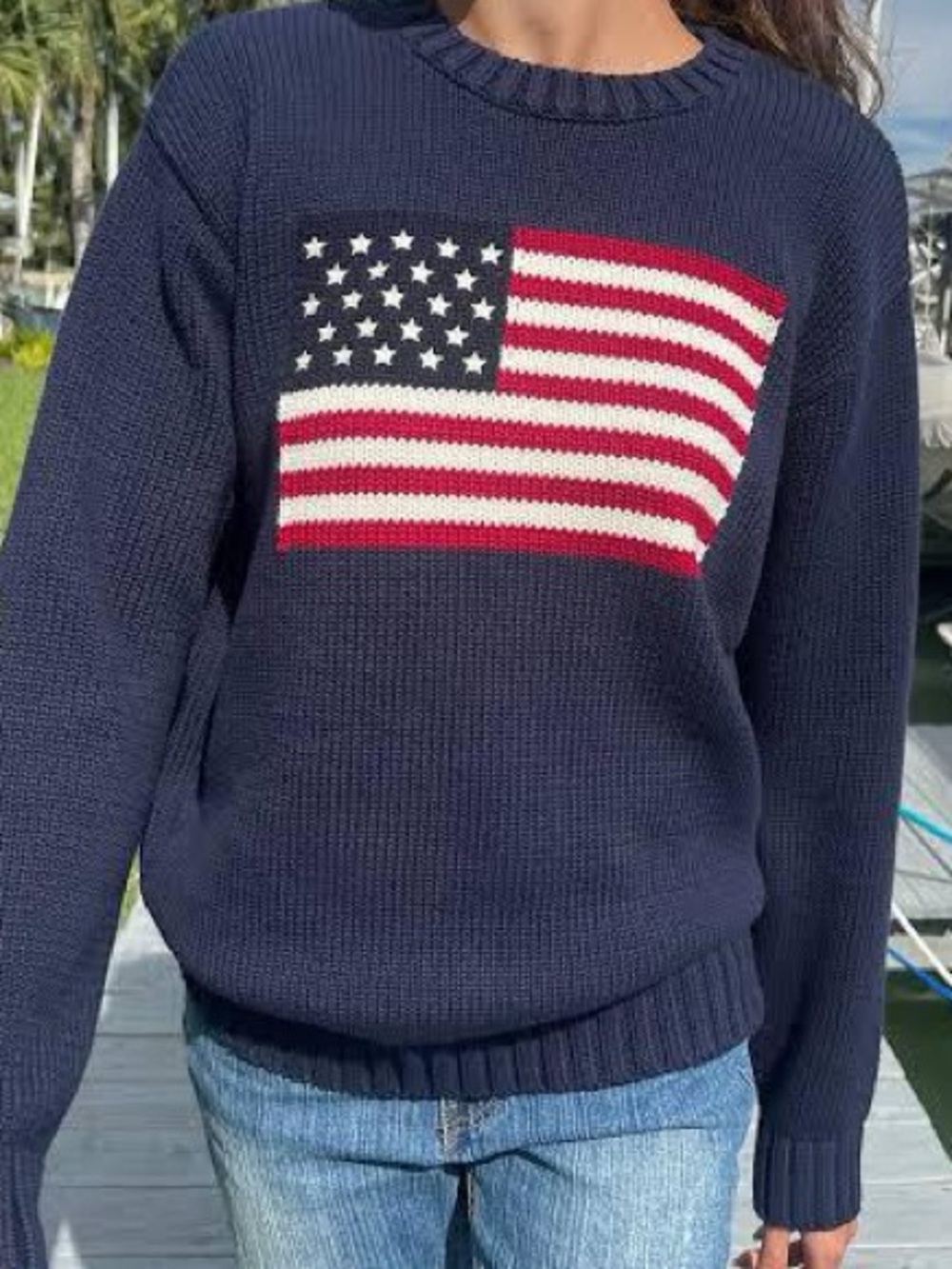 Brandy Melville American Flag Sweater